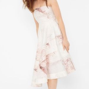 WHBM Strapless Asymmetrical Dress